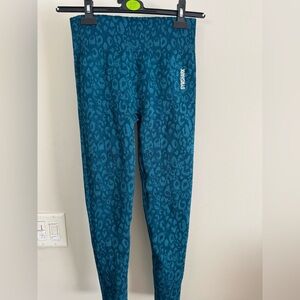 Gymshark Adapt Animal Seamless Leggings - Teal, Large